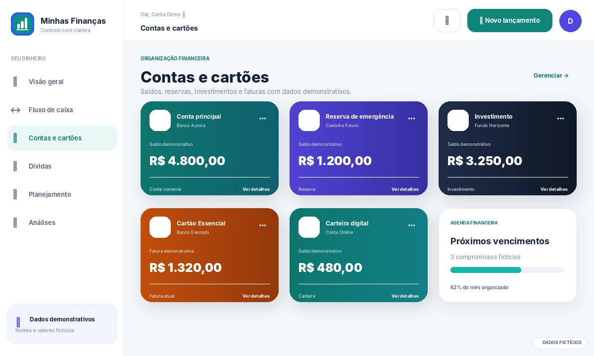Contas e investimentos no DRG Finanças